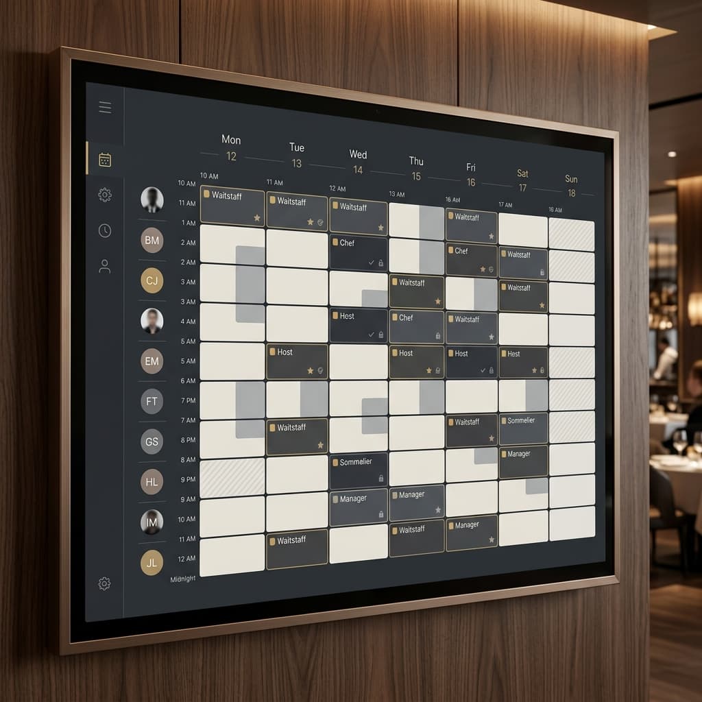 Staff management dashboard interface