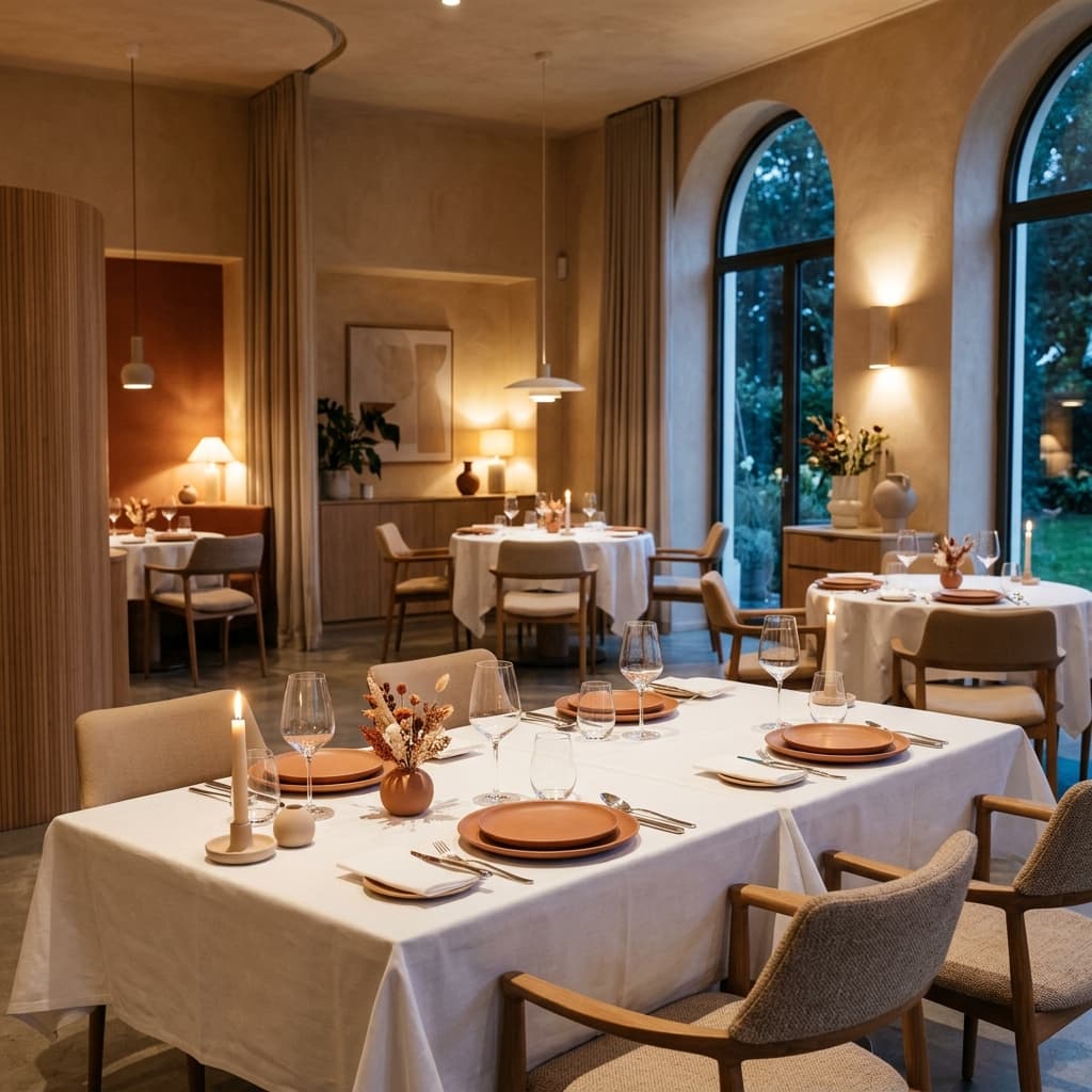 Elegant fine dining tables