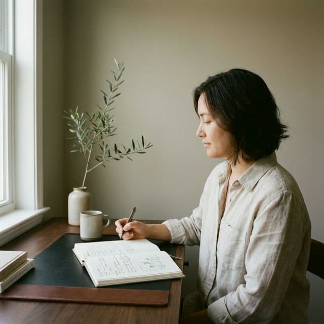 Calm owner reviewing simple business insights without complicated screens